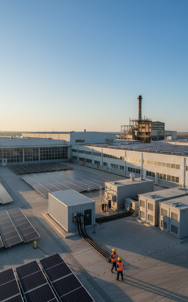 Manufacturers Shift from Diesel to Microgrids for Enhanced Energy Resilience — AI-generated illustration