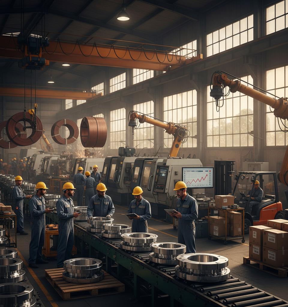 Manufacturing Expansion Continues Amidst Escalating Price Concerns — AI-generated illustration