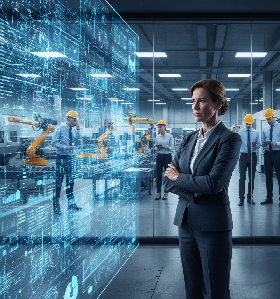 Manufacturing's Data Deluge: Why Information Overload Fails to Translate into Smarter Decisions — AI-generated illustration
