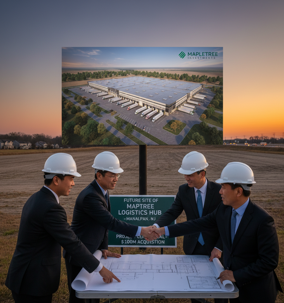 Mapletree Acquires Central New Jersey Site for $100M, Plans Major Logistics Hub — AI-generated illustration