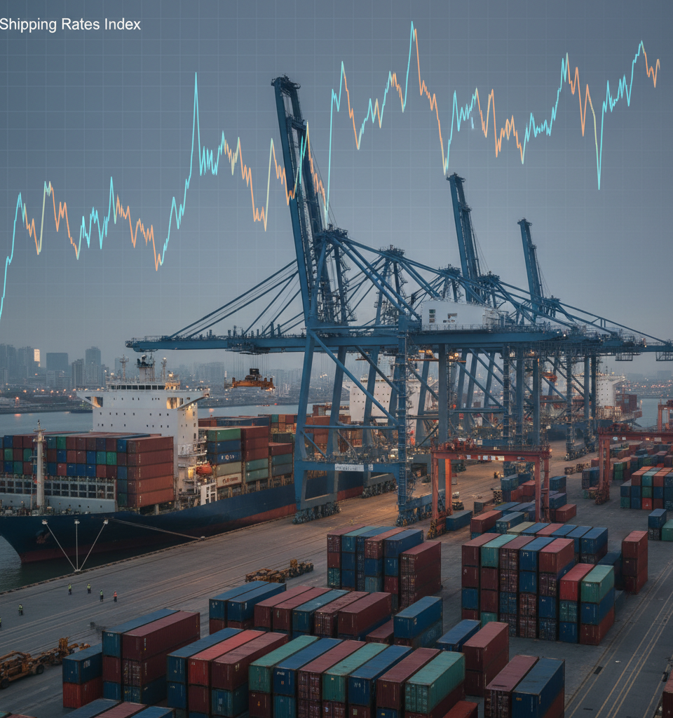 Maritime Shipping Rates See Renewed Volatility Amid Elevated, Stable Import Demand — AI-generated illustration