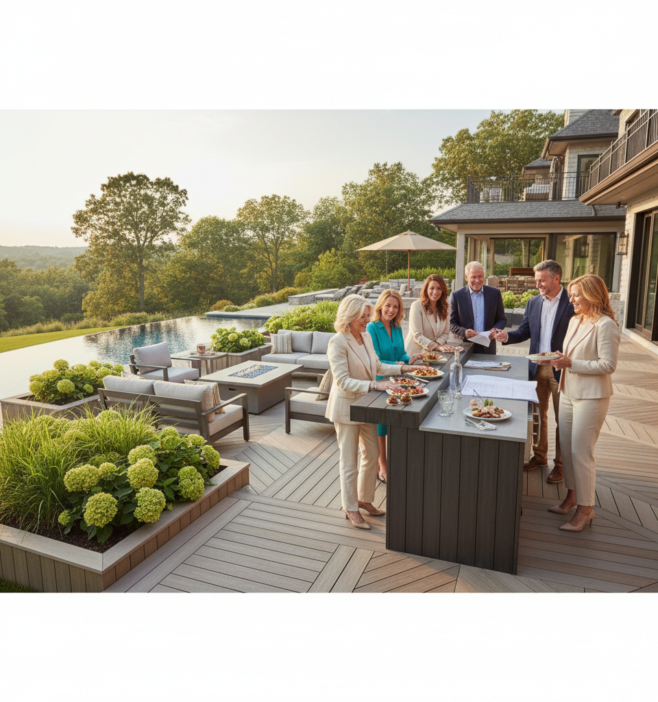 Martha Stewart & Trex Partner to Elevate Luxury Outdoor Living Market — AI-generated illustration
