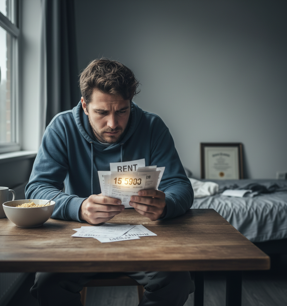 Masculine Malaise: Economic Forces Squeeze Non-College-Educated Men — AI-generated illustration