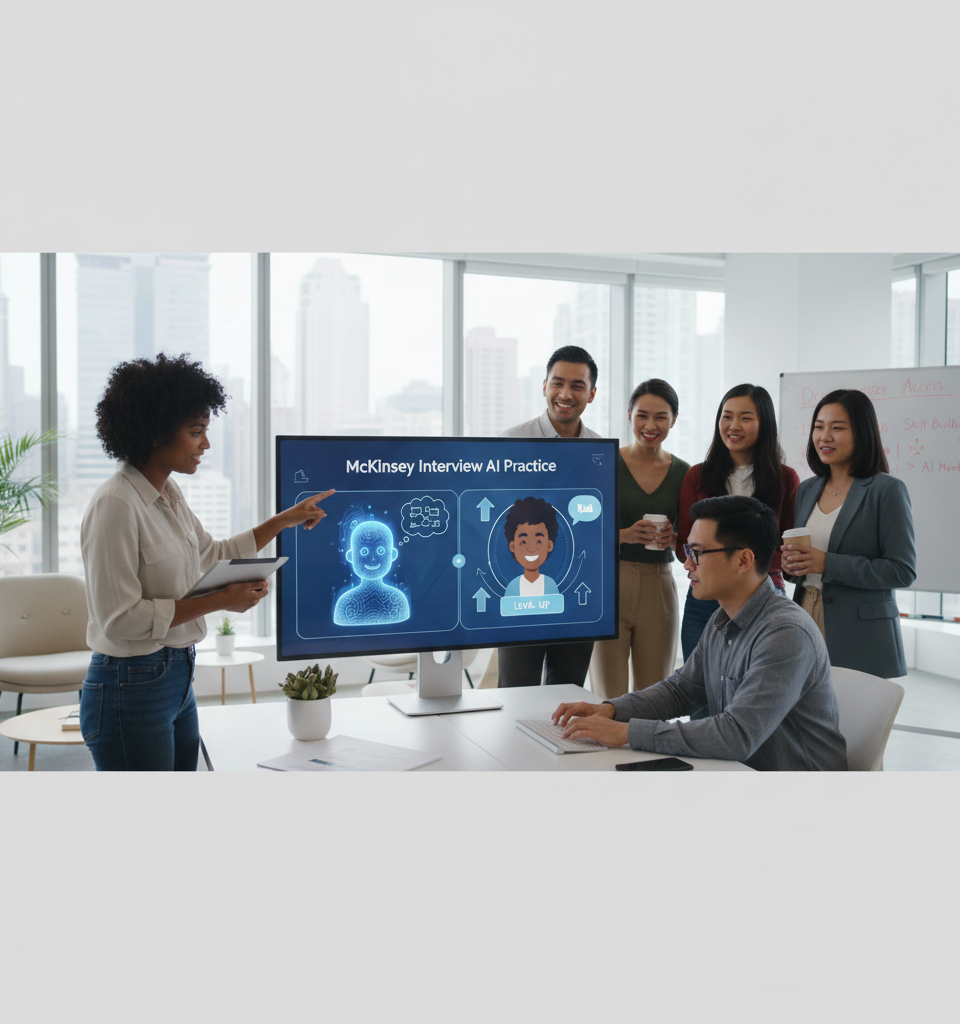McKinsey Levels Interview Playing Field with Free AI Practice Tool — AI-generated illustration