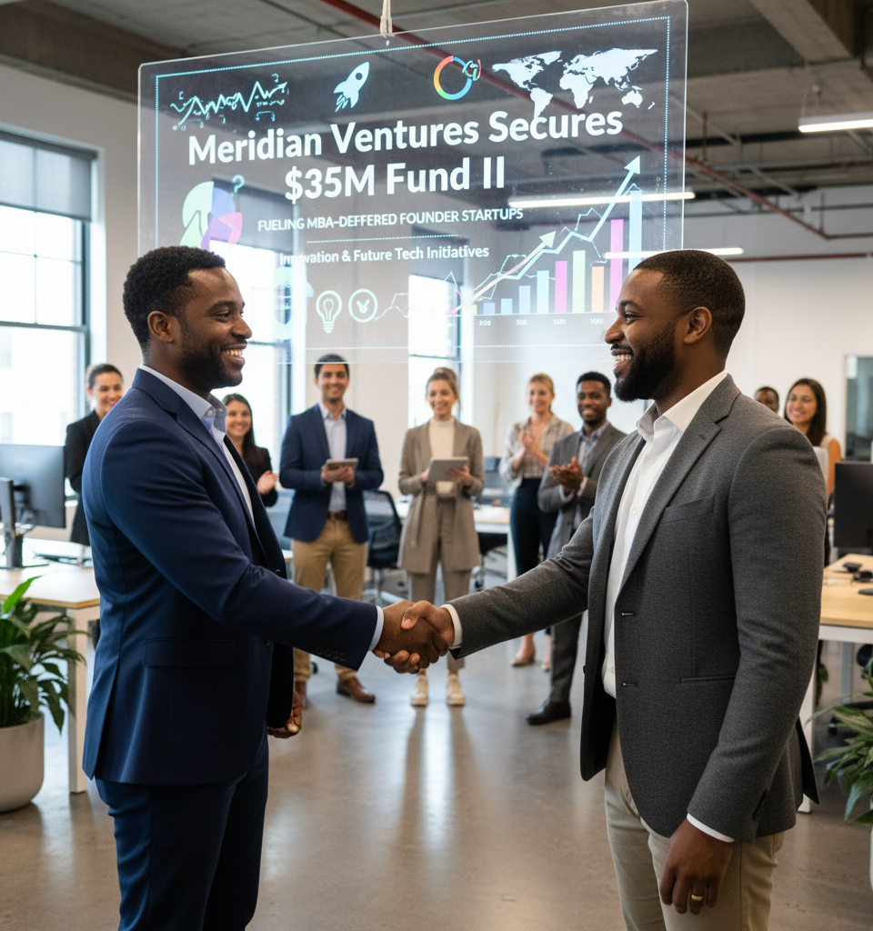 Meridian Ventures Secures $35M Fund II to Fuel MBA-Deferred Founder Startups — AI-generated illustration