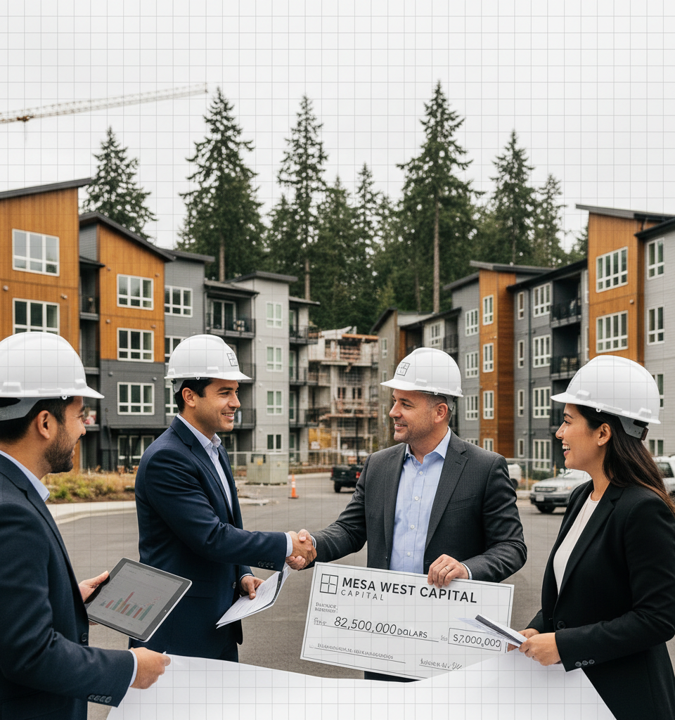 Mesa West Capital Provides $82.5M Refinancing for Seattle-Area Multifamily Complex — AI-generated illustration