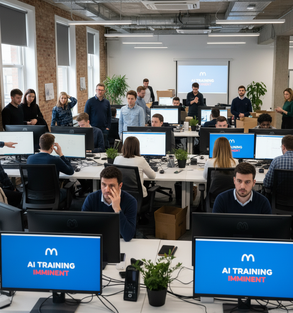 Meta Contractor Faces Mass Layoffs as 700+ AI Training Workers in Ireland At Risk — AI-generated illustration