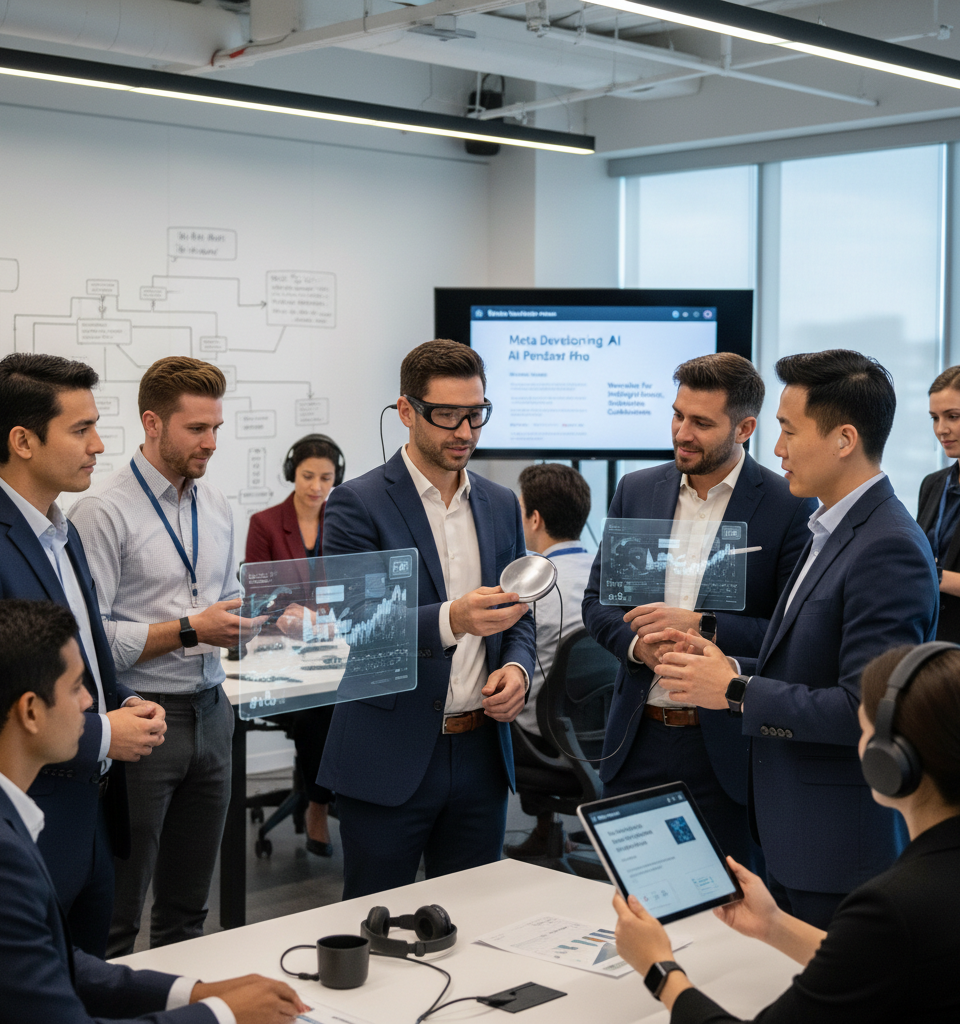 Meta Developing AI Pendant, Plans 'Wearables for Work' Business Subscription — AI-generated illustration