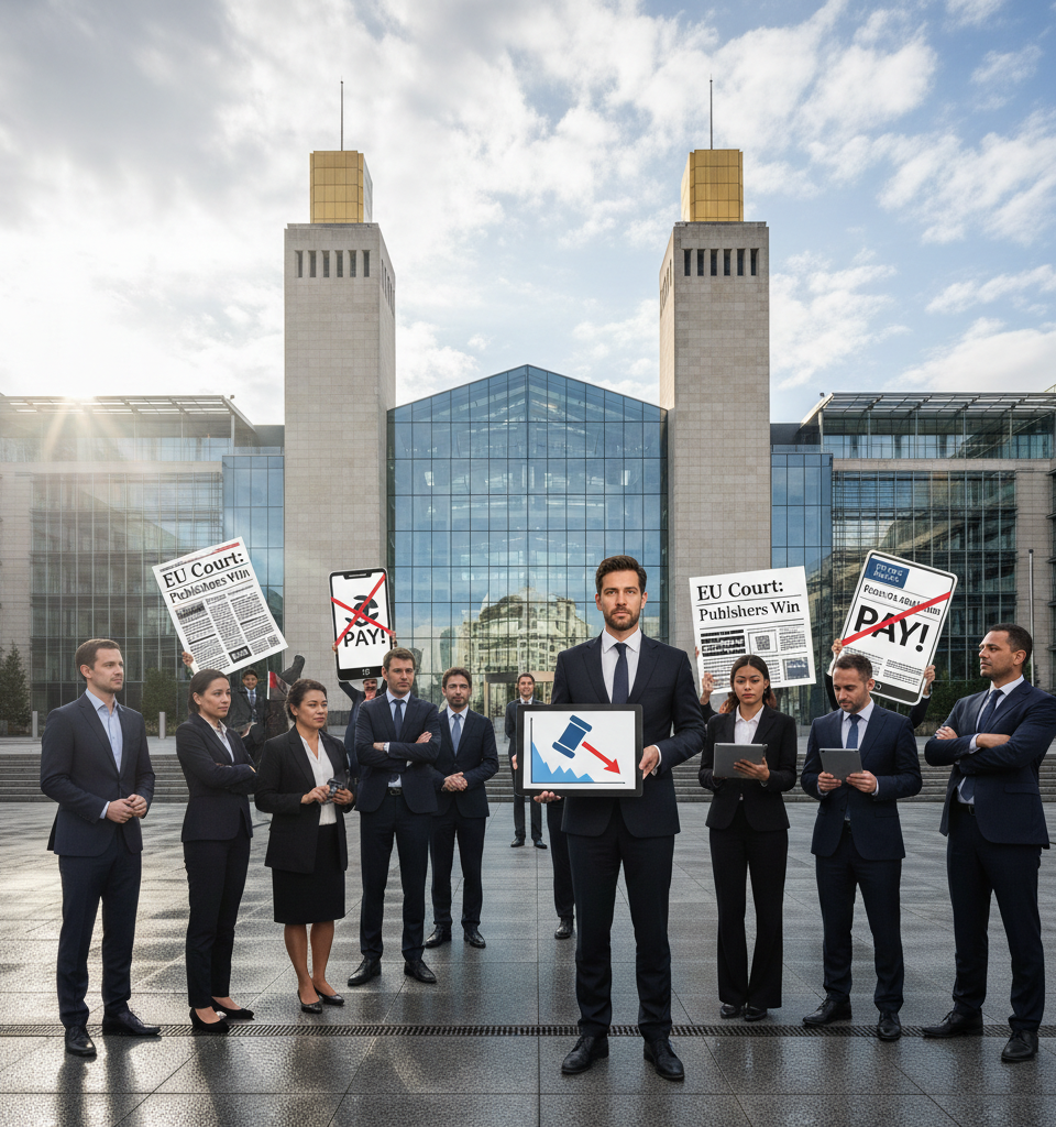 Meta Loses Landmark Italian Publisher Pay Case at EU's Top Court, Setting Precedent for News Snippets — AI-generated illustration