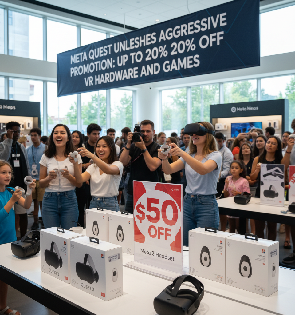 Meta Quest Unleashes Aggressive Promotion: Up to 20% Off VR Hardware and Games — AI-generated illustration
