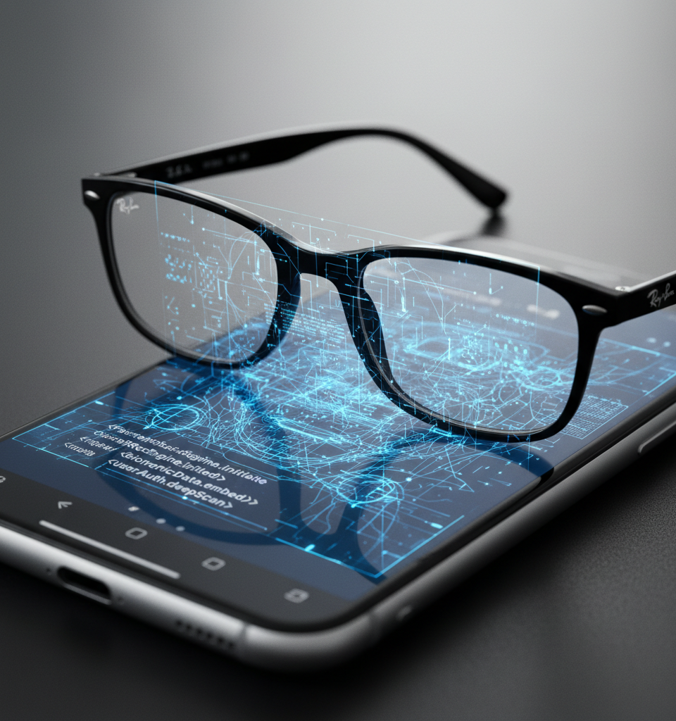 Meta's Smart Glasses Platform Found to Embed Unreleased Face-Recognition Code on Millions of Phones — AI-generated illustration
