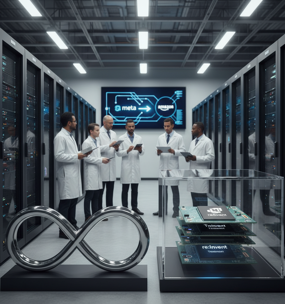 Meta Secures Amazon AI CPUs in Strategic Shift, Igniting New Chip Race — AI-generated illustration