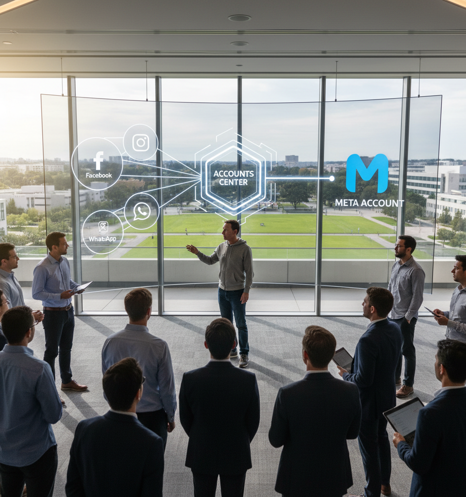 Meta Streamlines Digital Identity: Accounts Center Transitions to Unified Meta Account — AI-generated illustration