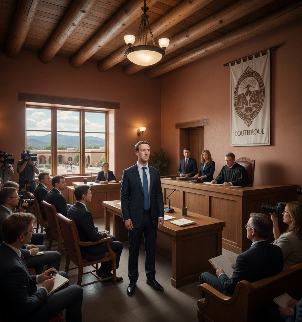 Meta Threatens New Mexico Exit Over Child Safety Demands, Igniting Regulatory Showdown — AI-generated illustration