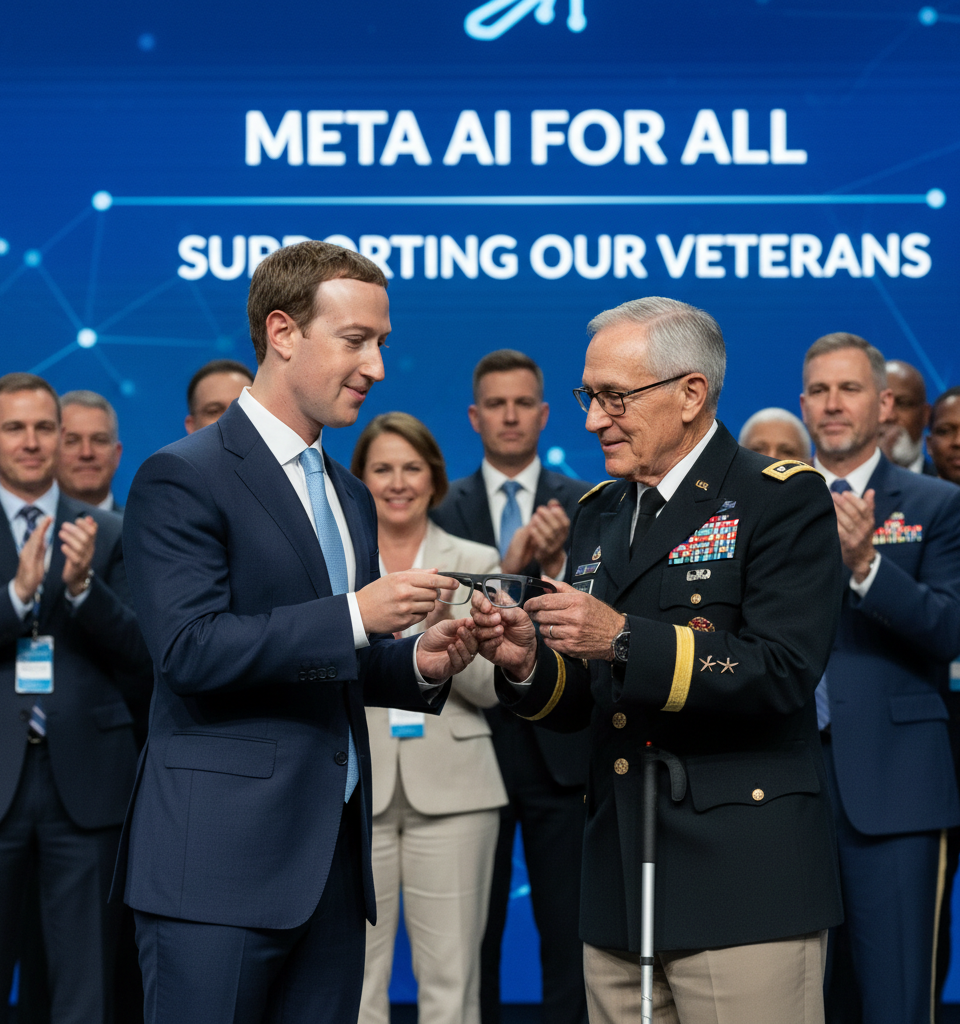 Meta to Offer Free AI Glasses to Blind US Veterans — AI-generated illustration