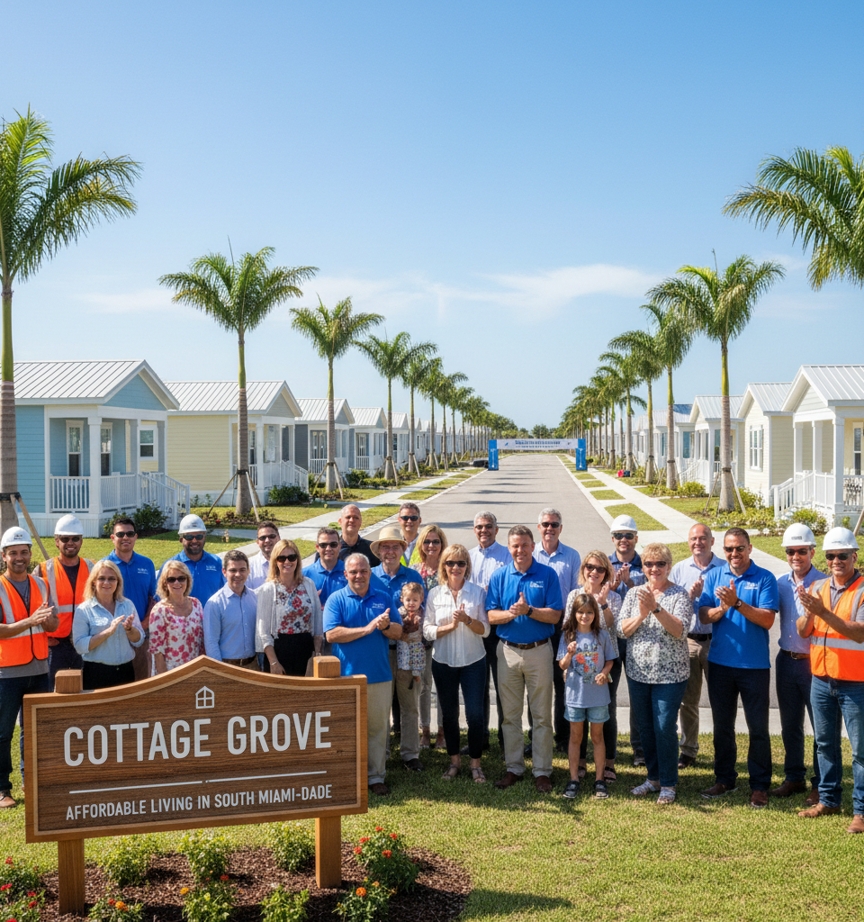 Miami-Dade Welcomes First New Manufactured Home Community in Decades, Offering Affordable Housing — AI-generated illustration