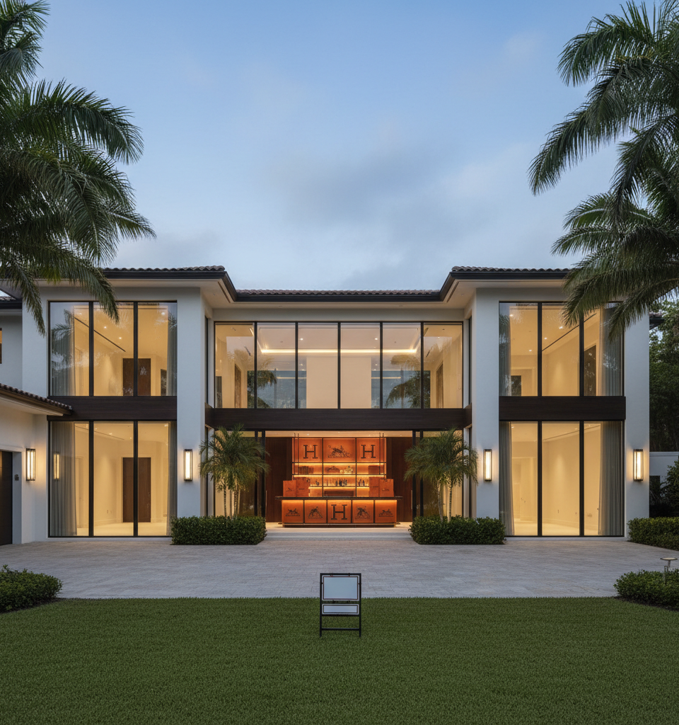 Miami's Million-Dollar Mystery: The Hermes House No One Lived In — AI-generated illustration