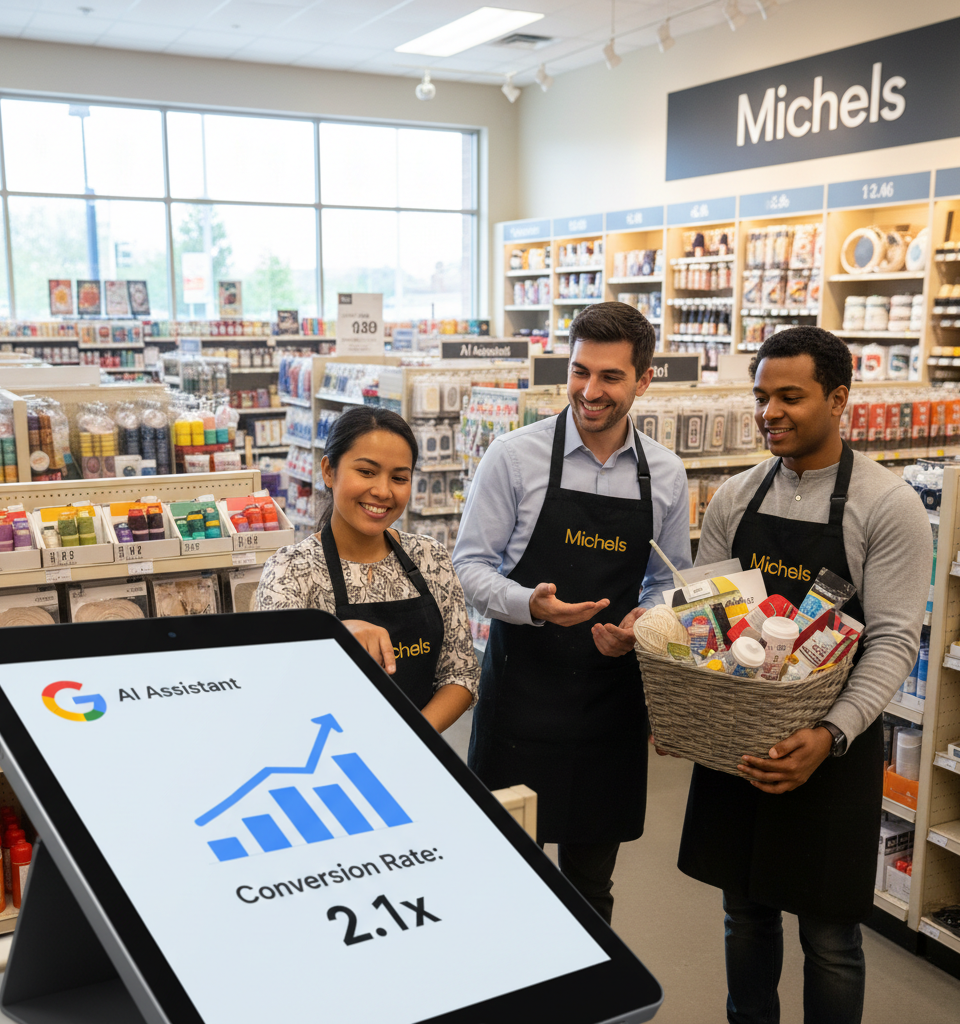 Michaels Reports Doubled Conversion Rates with Google Gemini-Powered AI Assistant — AI-generated illustration