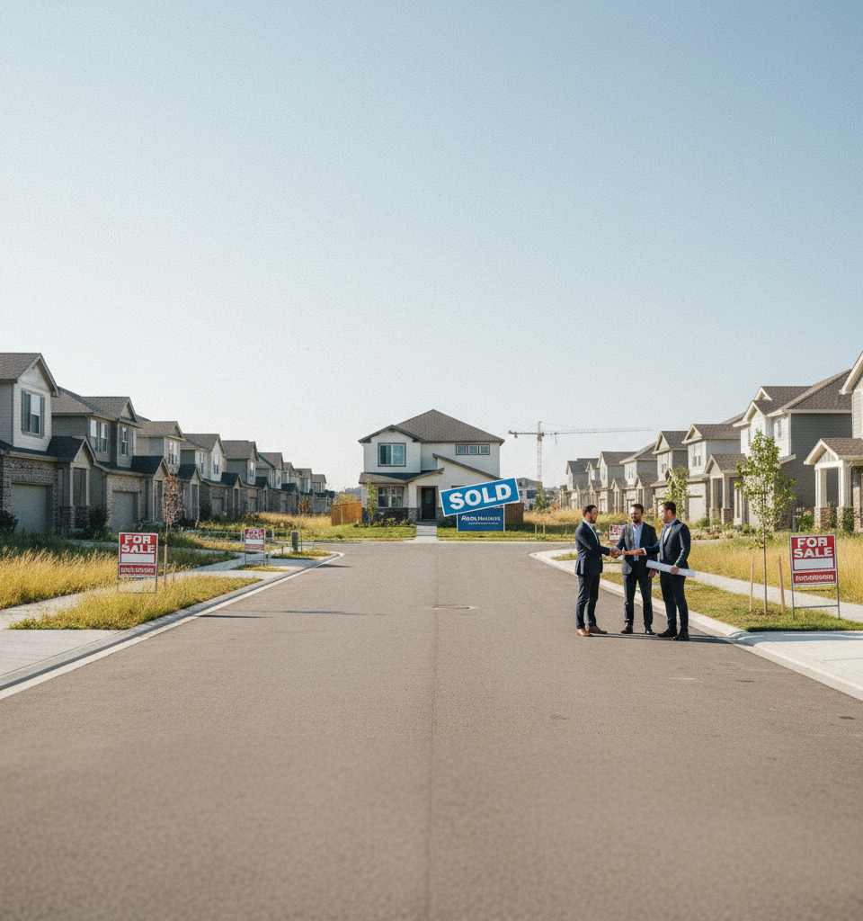 Micro Markets Emerge as Lone Growth Spot Amid Broad Single-Family Housing Downturn in Late 2025 — AI-generated illustration