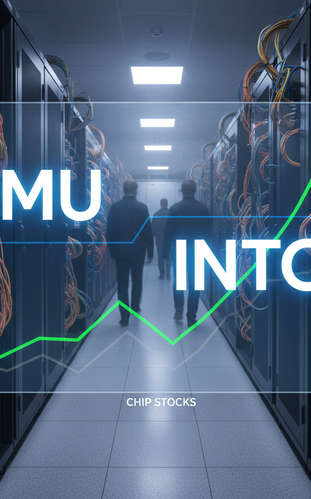 Micron, Intel, and Chip Stocks Extend Comeback as AI Spending and Rate Fears Ease — AI-generated illustration