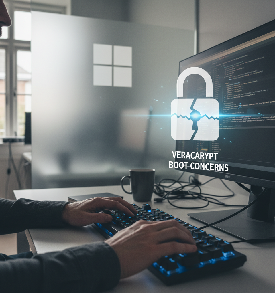 Microsoft Account Lockout Sparks VeraCrypt Boot Concerns for Windows Users — AI-generated illustration