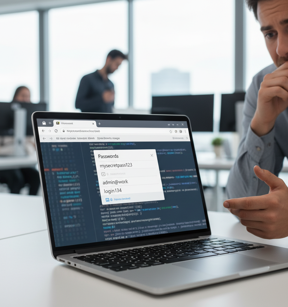 Microsoft Edge Stores Passwords in Plaintext: A 'By Design' Security Concern — AI-generated illustration