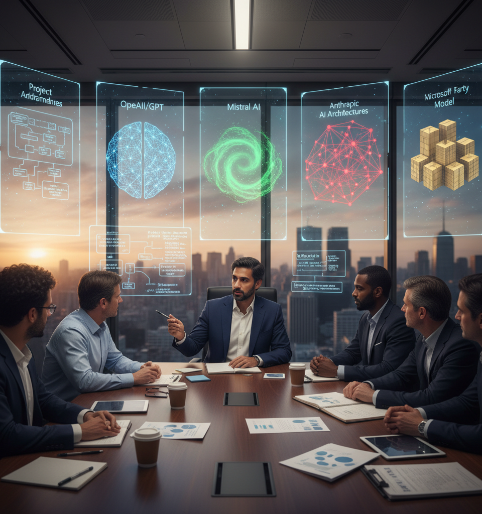 Microsoft Explores OpenAI Alternatives Amidst Shifting AI Landscape — AI-generated illustration