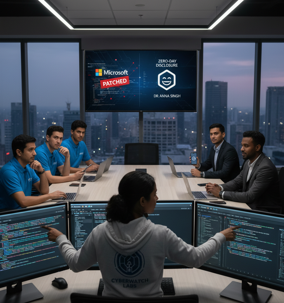 Microsoft Patches Zero-Days Disclosed by Researcher Amid Heated Rivalry — AI-generated illustration