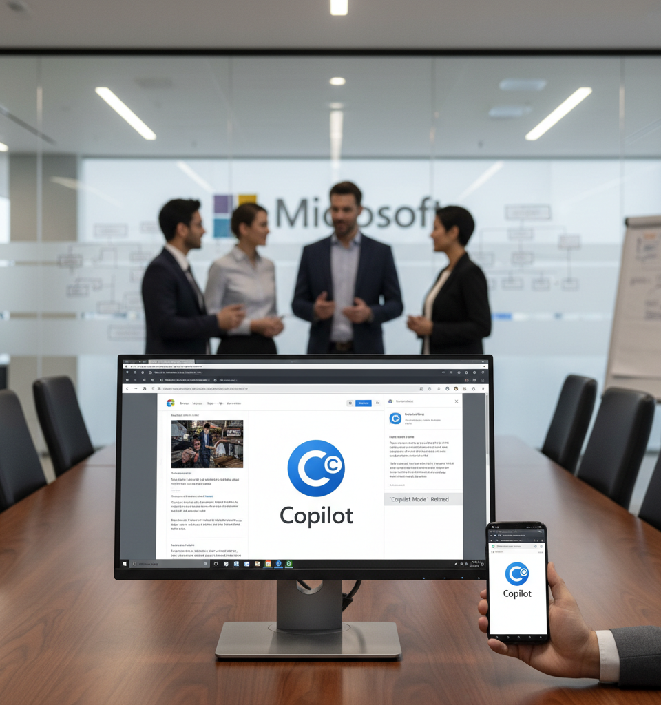 Microsoft Retires Edge 'Copilot Mode' Amidst Full AI Integration Strategy — AI-generated illustration