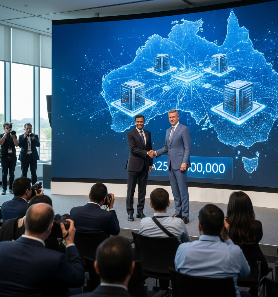 Microsoft Unveils Historic A$25 Billion Investment in Australia's AI Future — AI-generated illustration