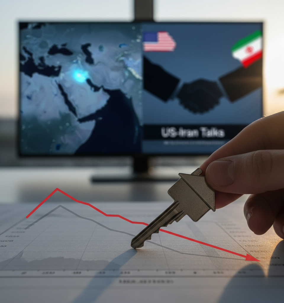 Middle East Ceasefire Briefly Dents Mortgage Rates, Long-Term Stability Hinges on US-Iran De-escalation — AI-generated illustration