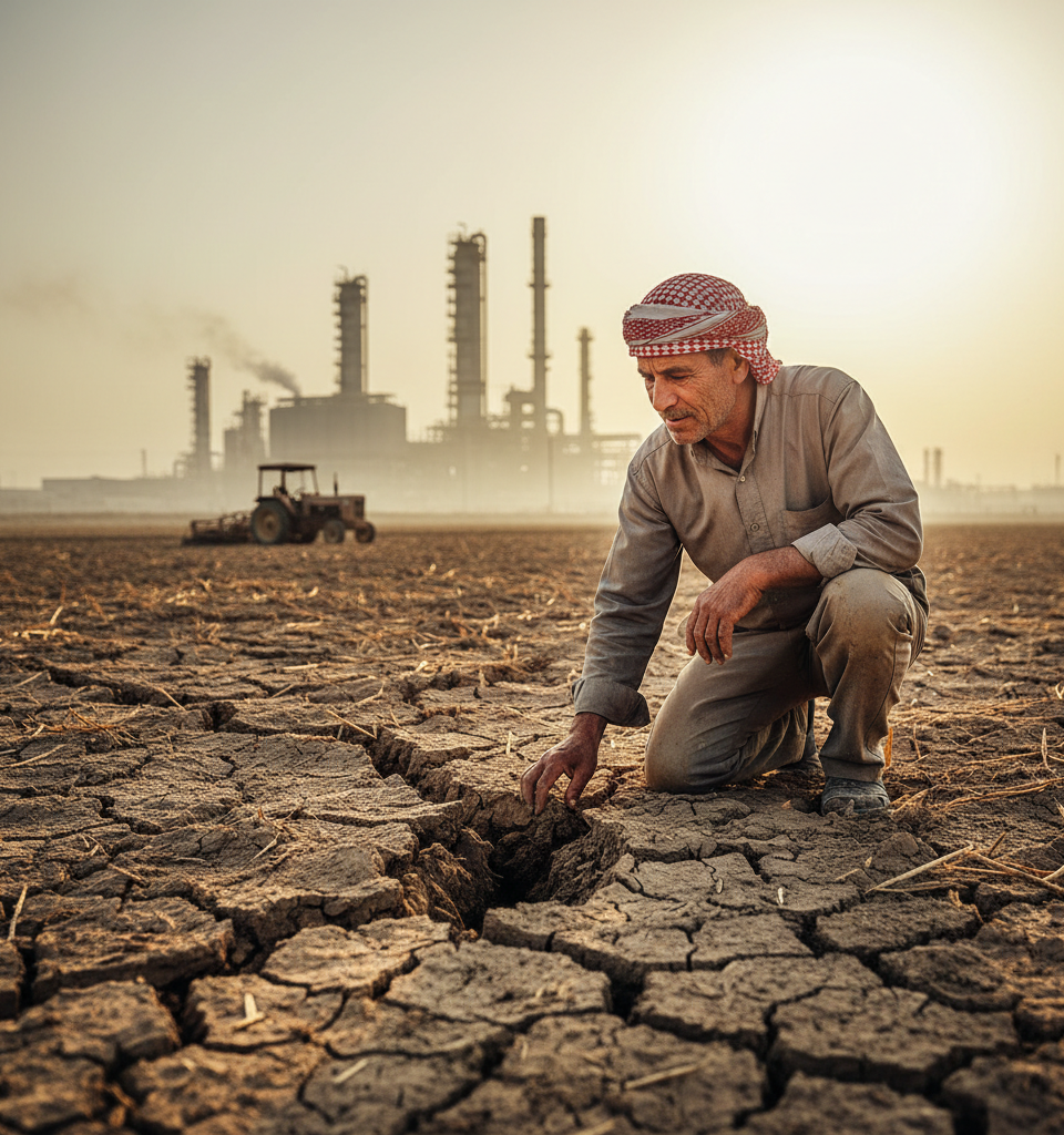Middle East Tensions Cast Long Shadow: Farmers Face Persistent Cost Hikes Even Post-Ceasefire — AI-generated illustration