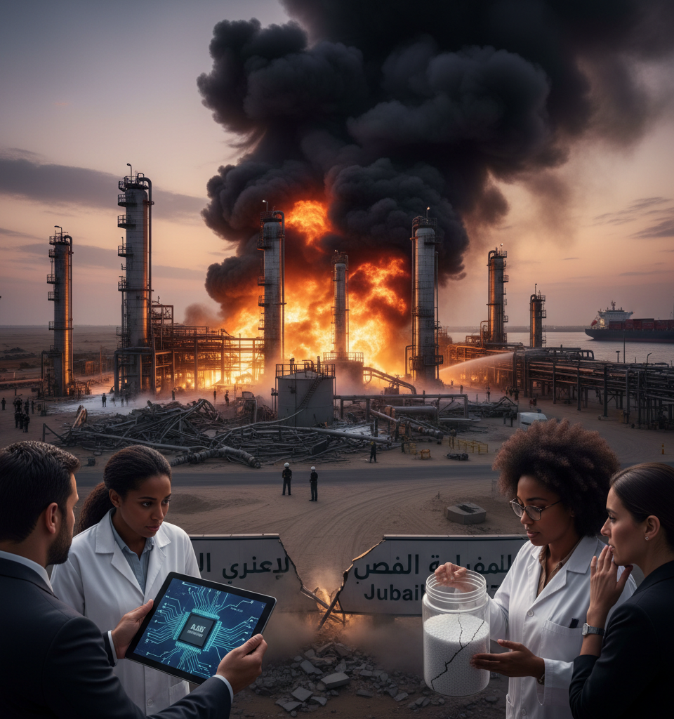 Middle East Tensions Disrupt Global AI Supply Chain: Resin Shortages Threaten Tech Sector — AI-generated illustration