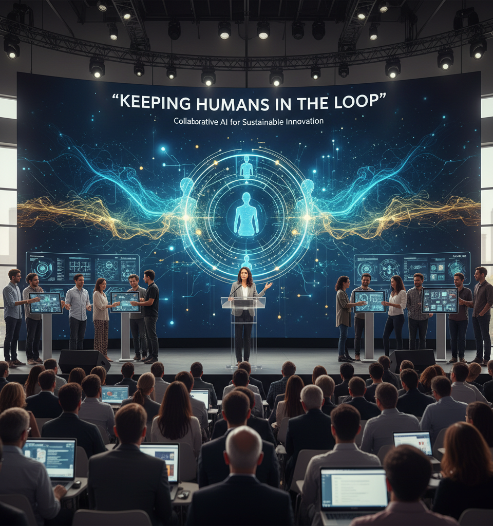 Mira Murati Champions Collaborative AI: 'Keeping Humans in the Loop' for Sustainable Innovation — AI-generated illustration