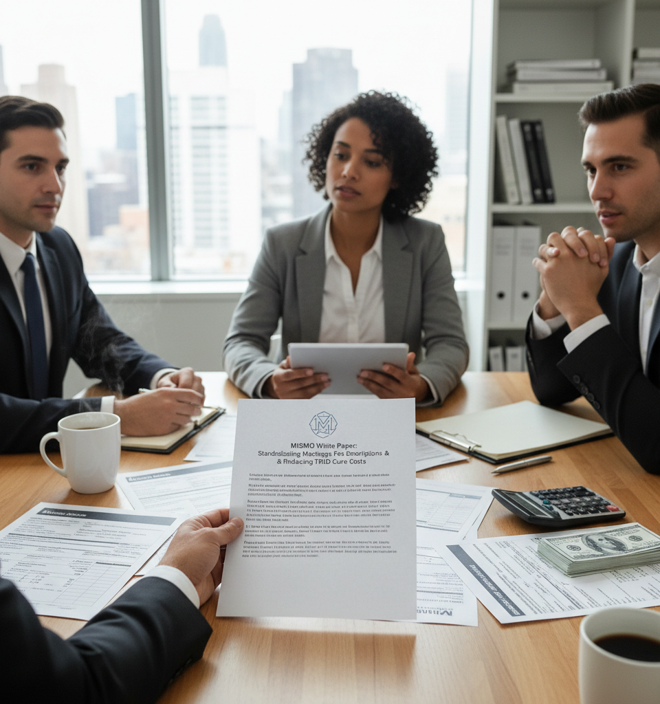 MISMO White Paper Aims to Standardize Mortgage Fee Descriptions, Reduce TRID Cure Costs — AI-generated illustration