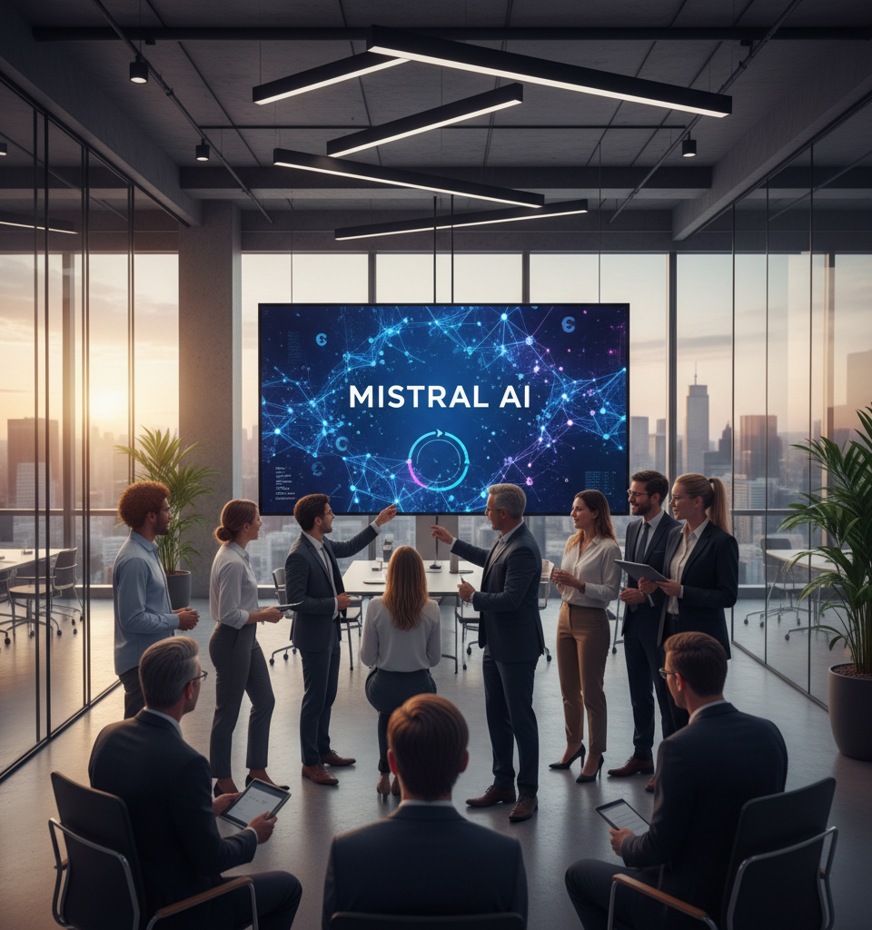 Mistral Reportedly Nearing €3 Billion Funding Round at €20 Billion Valuation — AI-generated illustration