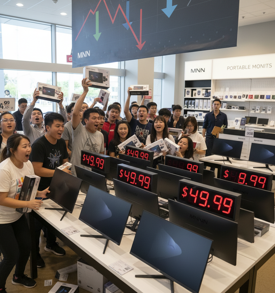 MNN Portable Monitor Drops Below $50: Unprecedented Price Point Disrupts Market — AI-generated illustration