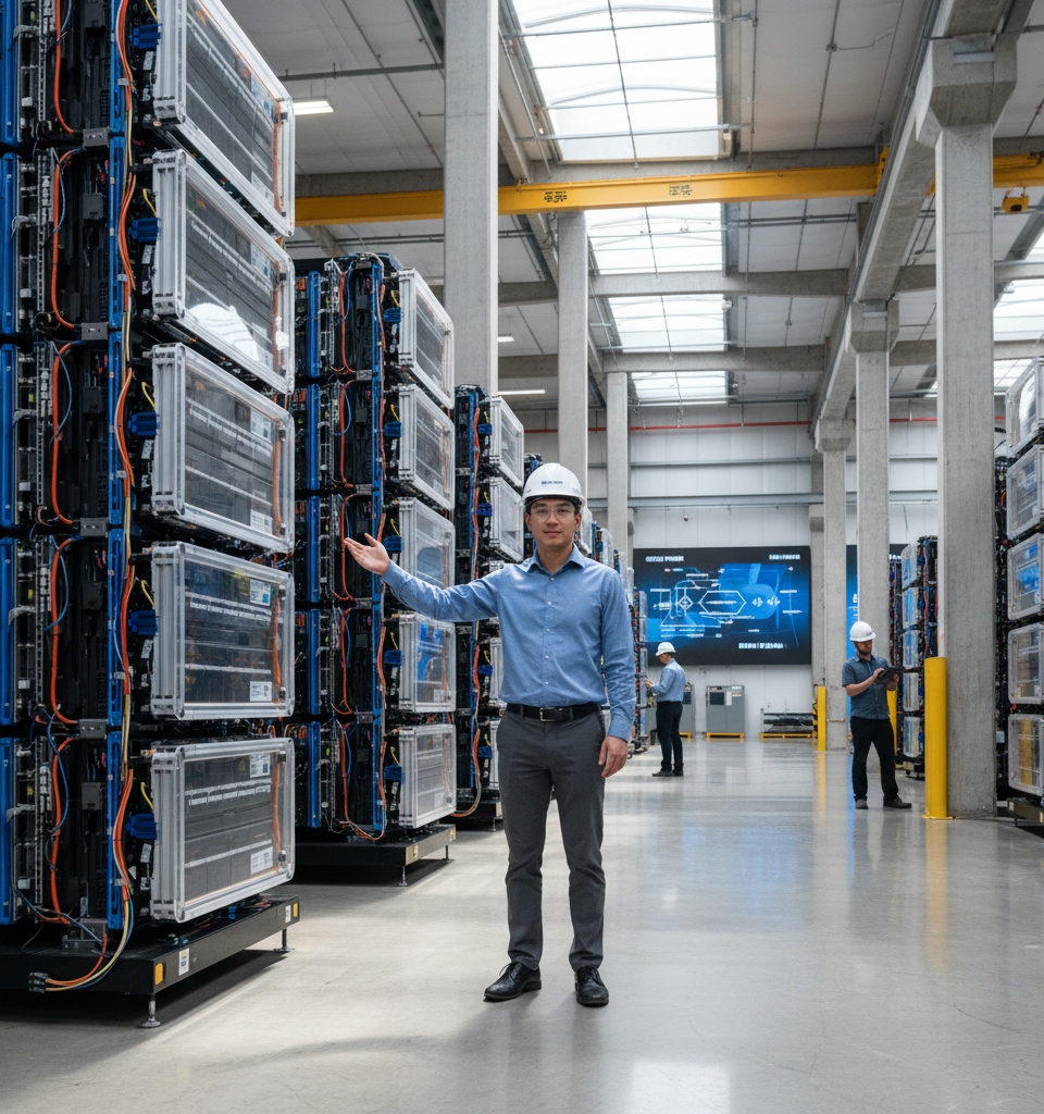 Moment Energy Secures $40M to Power Grid with Repurposed EV Batteries, Eyeing "Infinite Demand" — AI-generated illustration