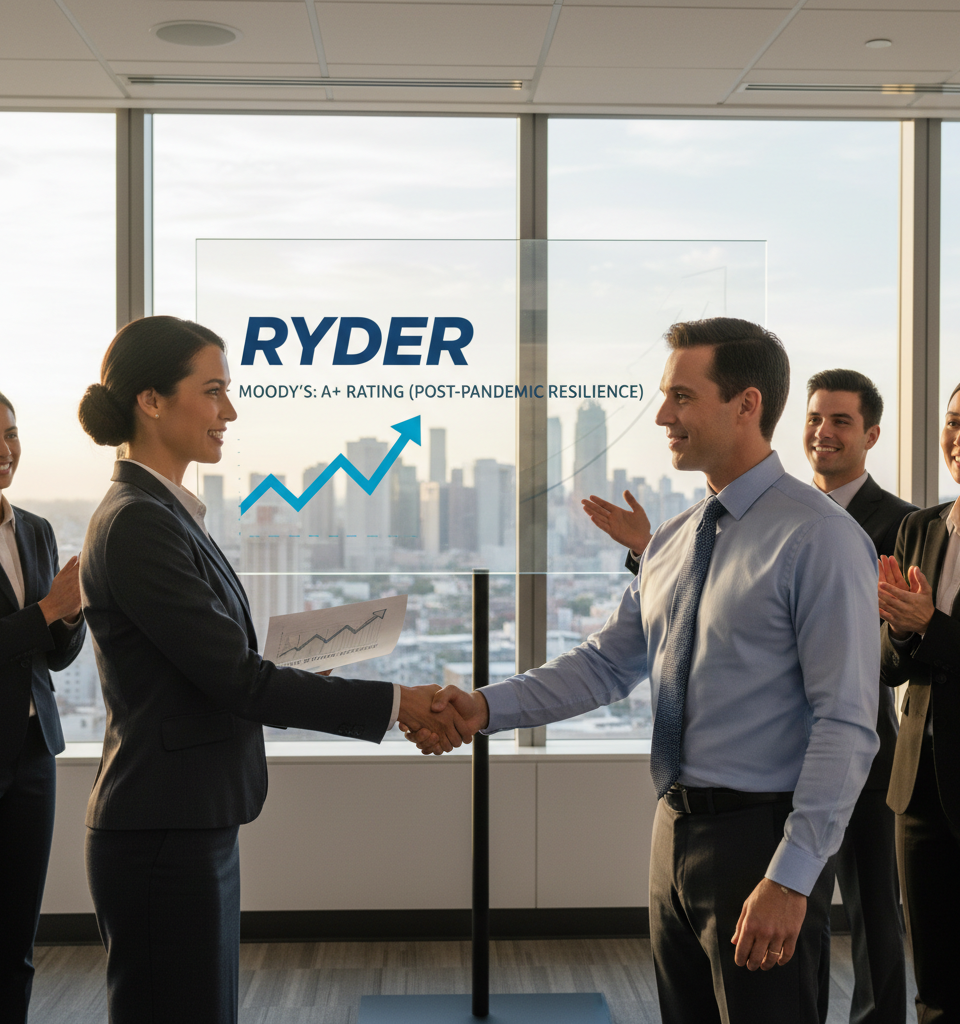 Moody's Elevates Ryder's Debt Rating, Signaling Post-Pandemic Financial Resilience — AI-generated illustration