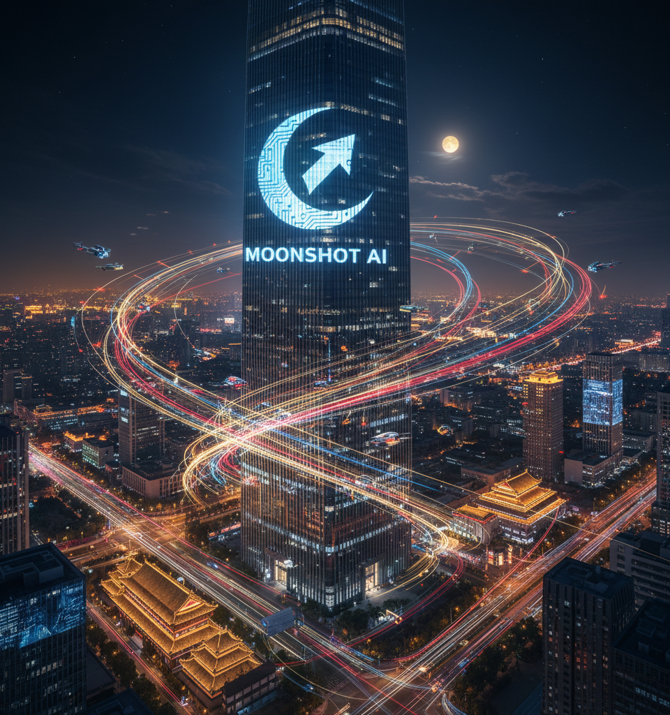 Moonshot AI's $20 Billion Valuation Signals Rapid Ascent in China's AI Landscape — AI-generated illustration