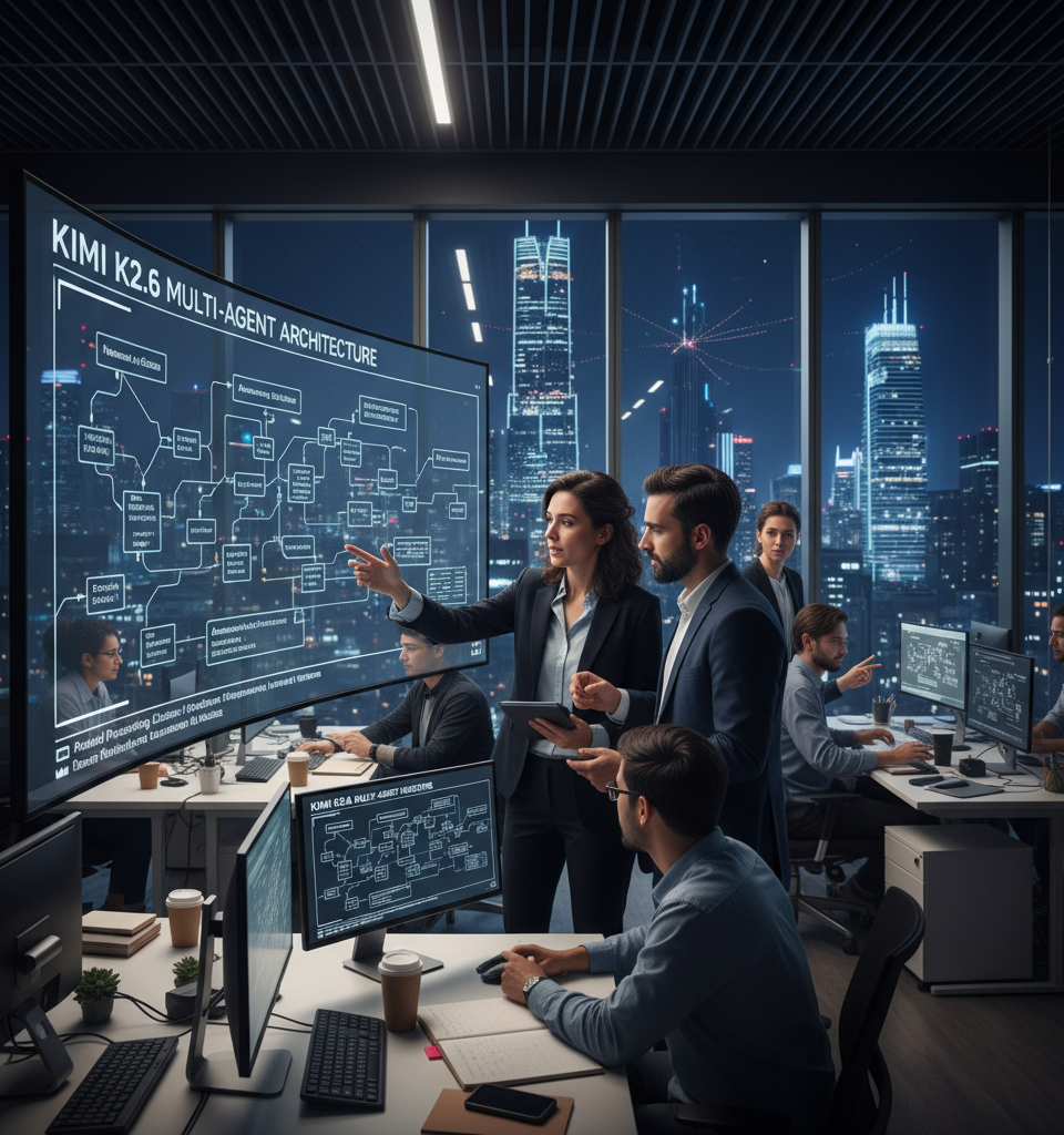 Moonshot AI Unleashes Kimi K2.6: Multi-Agent AI Redefines Complex Task Automation — AI-generated illustration