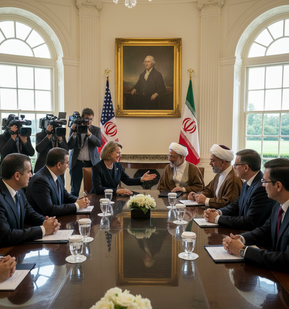 More U.S.-Iran peace deal talks are in discussion, White House says — AI-generated illustration
