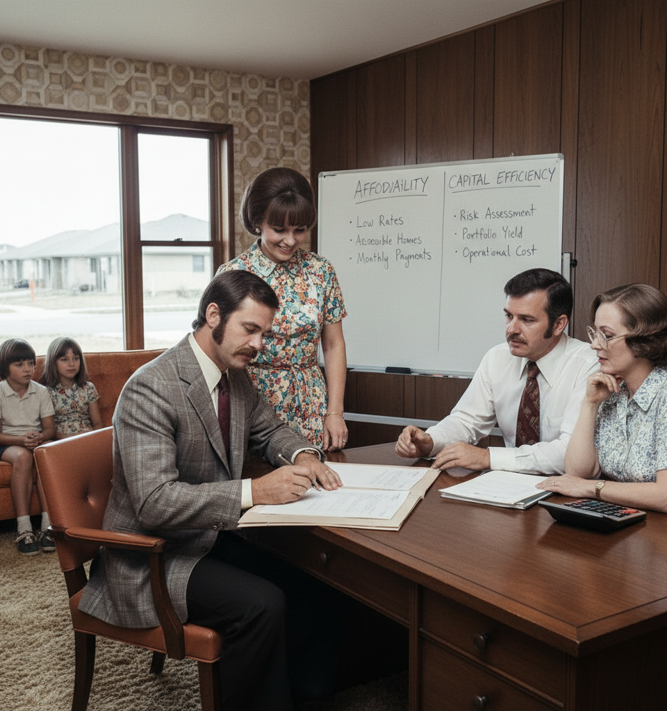 Mortgage Industry's Affordability Focus Overshadowed Capital Efficiency, Experts Note — AI-generated illustration