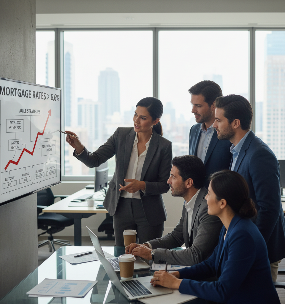 Mortgage Rates Surge Past 6.6%: Loan Officers Unveil Agile Strategies to Salvage Deals — AI-generated illustration