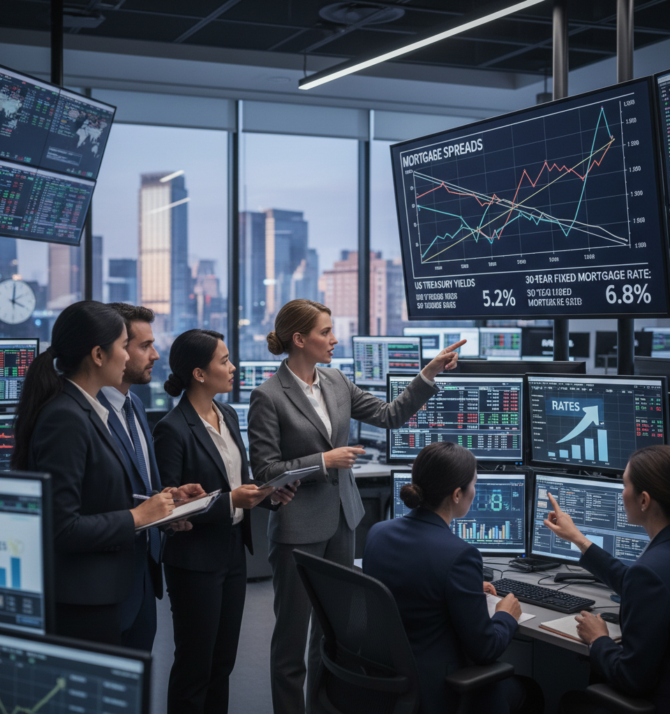 Mortgage Spreads: The Unsung Hero Keeping Rates Below 7% Amidst High Treasury Yields — AI-generated illustration