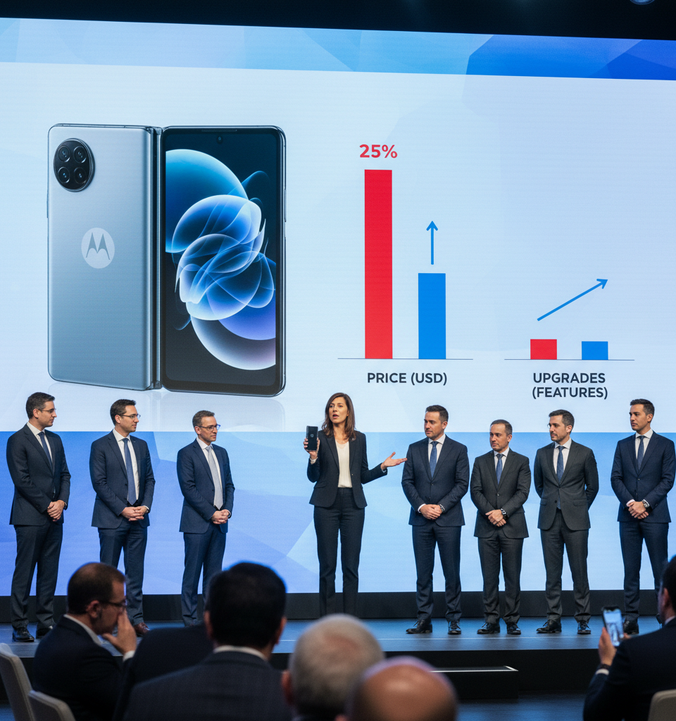 Motorola's Latest Razr Foldables See Significant Price Hikes Amidst Modest Upgrades — AI-generated illustration