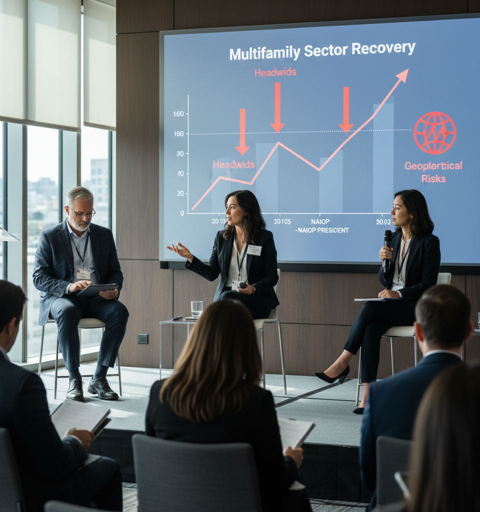 Multifamily Sector Eyes Cautious Recovery Amidst Persistent Headwinds and Geopolitical Risks — AI-generated illustration