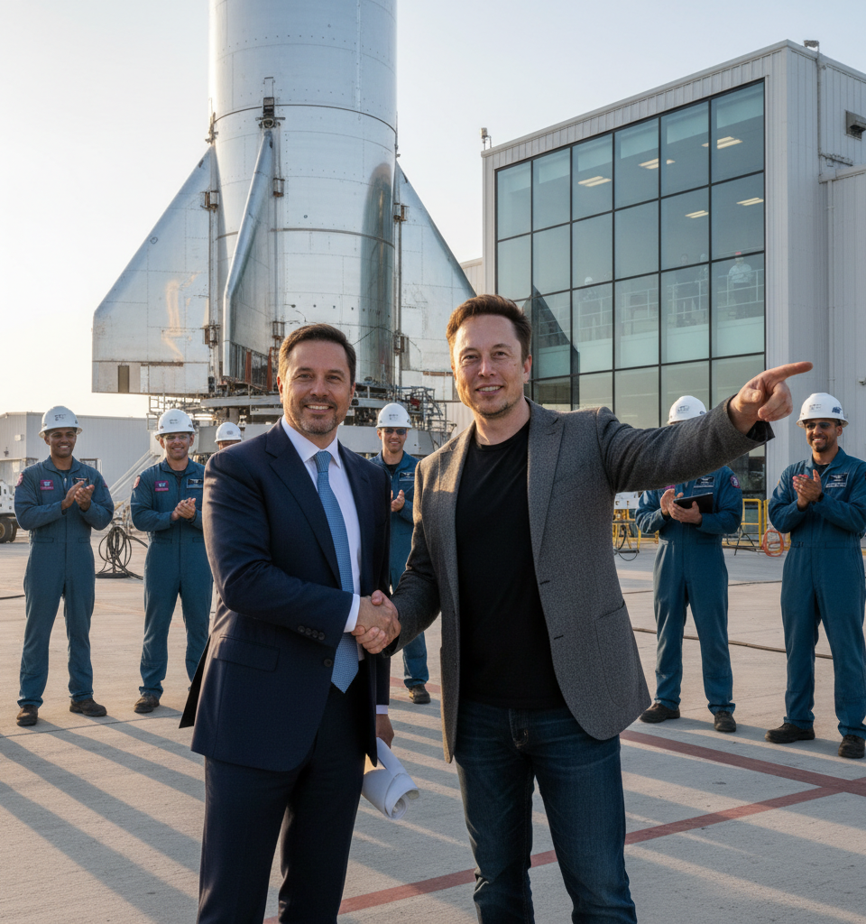 Musk Confidant Antonio Gracias Poised for Substantial SpaceX Windfall — AI-generated illustration
