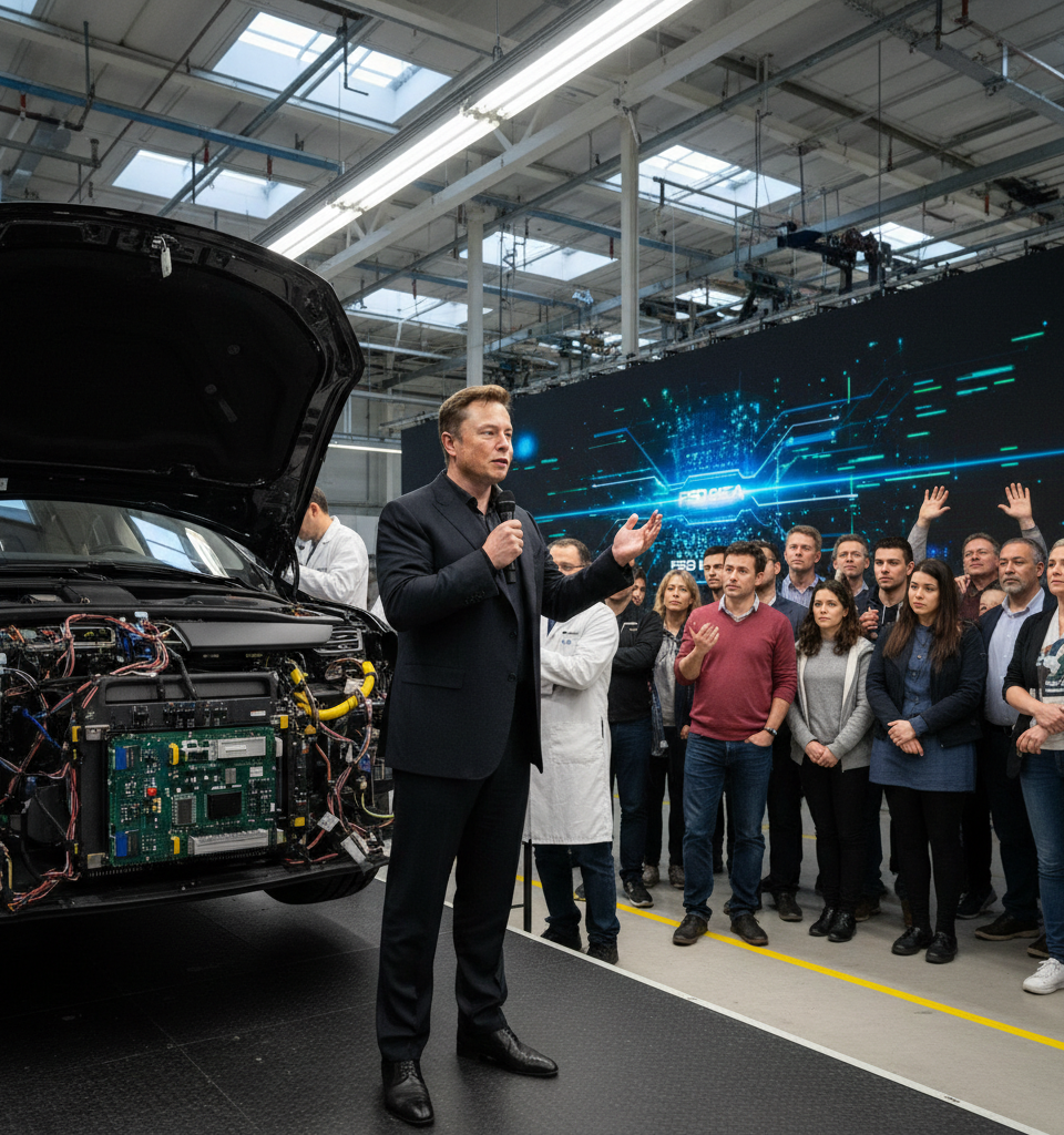 Musk's FSD Revelation: Tesla Owners Face Hardware Upgrades for True Autonomy — AI-generated illustration