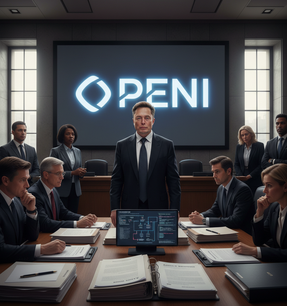 Musk's OpenAI Lawsuit Puts AGI Safety Mission Under Scrutiny — AI-generated illustration